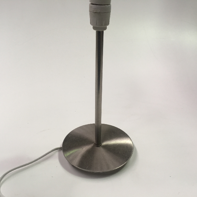 LAMP, Base (Table) - Contemp Silver Shiny w Round Base, 30cmH